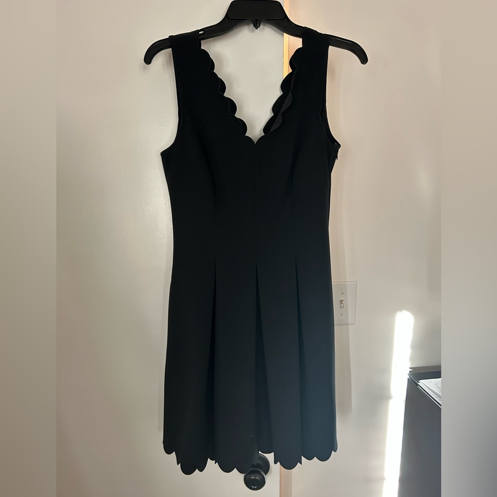 Banana Republic black scalloped dress